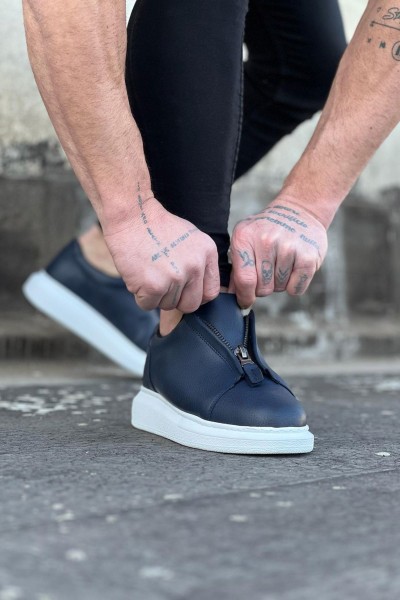WG010 Lacivert Cilt Erkek Casual Ayakkabı WG010 Lacivert Cilt Erkek Casual Ayakkabı