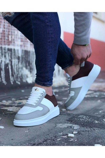 WG011 Beyaz Taba Erkek Casual Ayakkabı WG011 Beyaz Taba Erkek Casual Ayakkabı