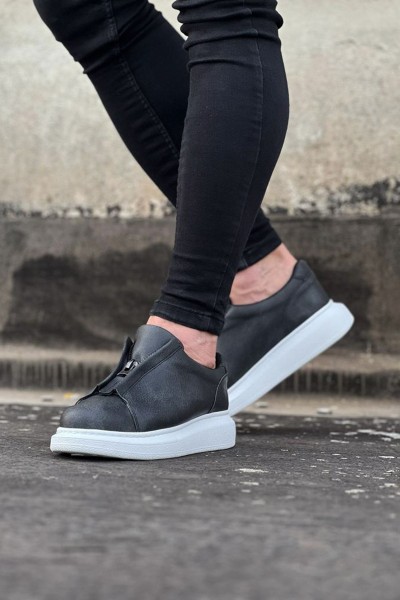 WG010 Gri Cilt Erkek Casual Ayakkabı WG010 Gri Cilt Erkek Casual Ayakkabı