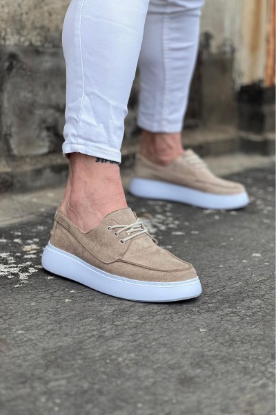 WG508 Bej Süet Ortopedik Taban Erkek Casual Ayakkabı WG508 Bej Süet Ortopedik Taban Erkek Casual Ayakkabı