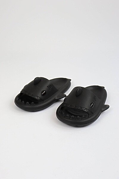WG500 Köpekbalığı Siyah Unisex Tam Ortopedik Terlik Shark Slides WG500 Köpekbalığı Siyah Unisex Tam Ortopedik Terlik Shark Slides