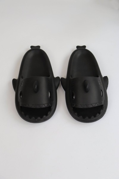 WG500 Köpekbalığı Siyah Unisex Tam Ortopedik Terlik Shark Slides WG500 Köpekbalığı Siyah Unisex Tam Ortopedik Terlik Shark Slides