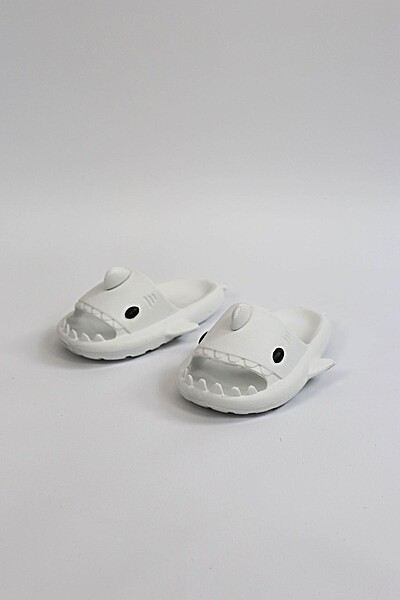 WG500 Köpekbalığı Beyaz Unisex Tam Ortopedik Terlik Shark Slides Cocuk WG500 Köpekbalığı Beyaz Unisex Tam Ortopedik Terlik Shark Slides Cocuk