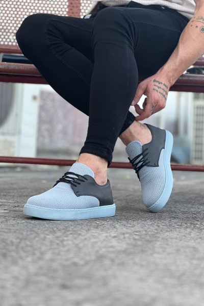 WG016 Gri Triko Erkek Casual Ayakkabı WG016 Gri Triko Erkek Casual Ayakkabı