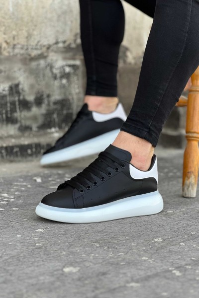 WG095 Siyah Beyaz Erkek Casual Ayakkabı WG095 Siyah Beyaz Erkek Casual Ayakkabı