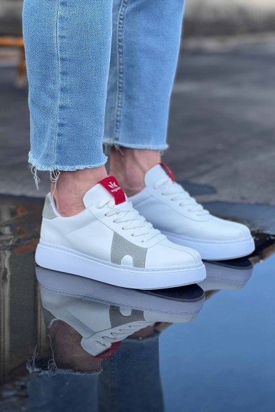 WG040 Beyaz Gri Erkek Casual Ayakkabı WG040 Beyaz Gri Erkek Casual Ayakkabı