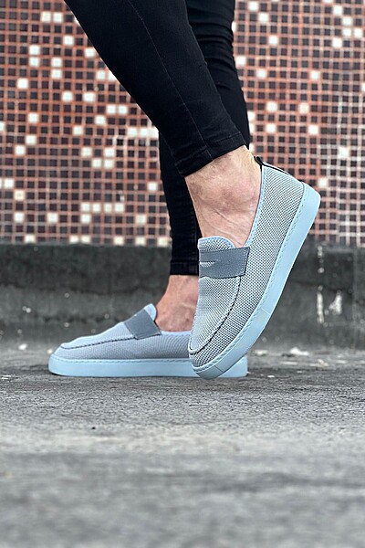 WG061 Gri Triko Babet Erkek Casual Ayakkabı WG061 Gri Triko Babet Erkek Casual Ayakkabı