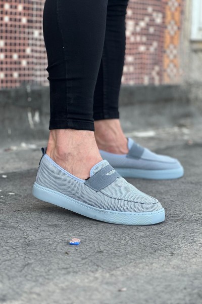 WG061 Gri Triko Babet Erkek Casual Ayakkabı WG061 Gri Triko Babet Erkek Casual Ayakkabı