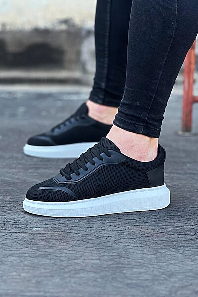 WG019 Siyah Triko Erkek Casual Ayakkabı WG019 Siyah Triko Erkek Casual Ayakkabı