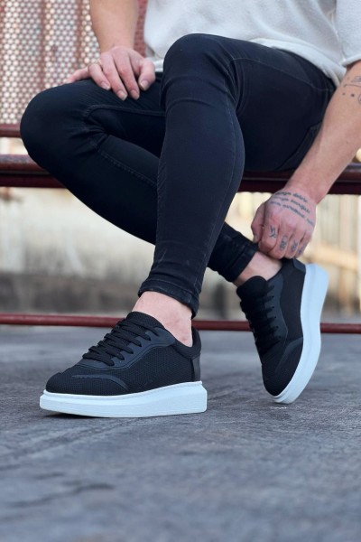 WG019 Siyah Triko Erkek Casual Ayakkabı WG019 Siyah Triko Erkek Casual Ayakkabı
