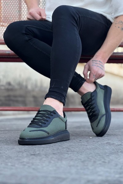 WG019 Haki Triko Erkek Casual Ayakkabı WG019 Haki Triko Erkek Casual Ayakkabı