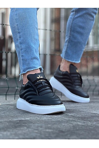 WG094 Siyah Cilt Erkek Casual Ayakkabı WG094 Siyah Cilt Erkek Casual Ayakkabı