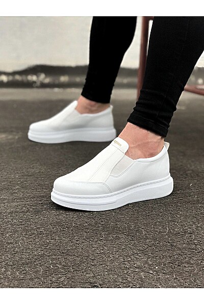 WG049 Beyaz Düz Casual Erkek Ayakkabı WG049 Beyaz Düz Casual Erkek Ayakkabı