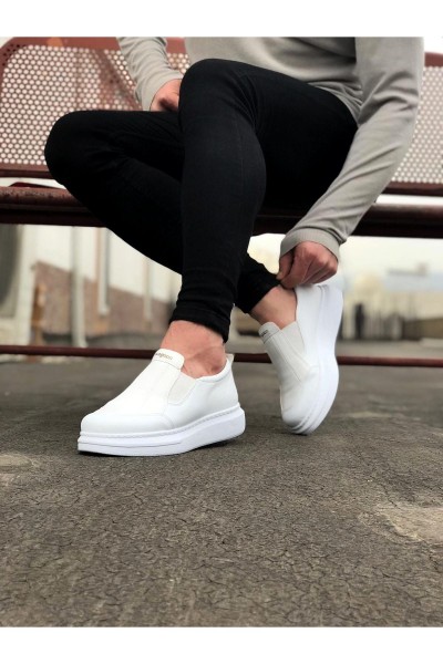 WG049 Beyaz Düz Casual Erkek Ayakkabı WG049 Beyaz Düz Casual Erkek Ayakkabı