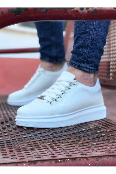 WG08 Beyaz Düz Erkek Casual Ayakkabı WG08 Beyaz Düz Erkek Casual Ayakkabı