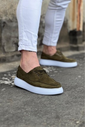 WG508 Haki Süet Ortopedik Taban Erkek Casual Ayakkabı WG508 Haki Süet Ortopedik Taban Erkek Casual Ayakkabı