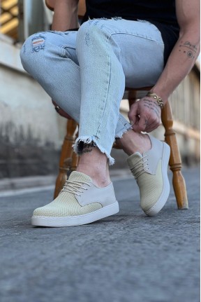 WG016 Bej Triko Erkek Casual Ayakkabı WG016 Bej Triko Erkek Casual Ayakkabı