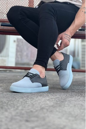 WG016 Gri Triko Erkek Casual Ayakkabı WG016 Gri Triko Erkek Casual Ayakkabı