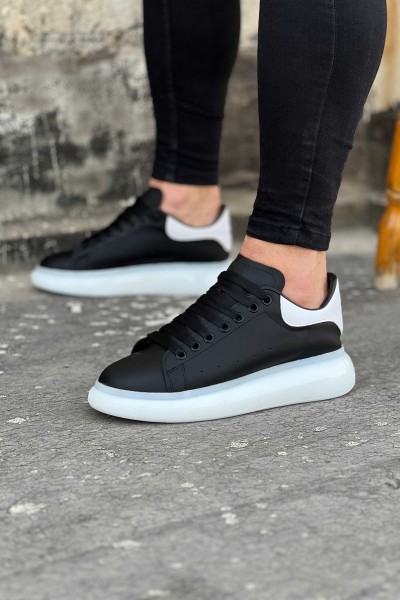 WG095 Siyah Beyaz Erkek Casual Ayakkabı WG095 Siyah Beyaz Erkek Casual Ayakkabı