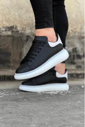 WG095 Siyah Beyaz Erkek Casual Ayakkabı WG095 Siyah Beyaz Erkek Casual Ayakkabı