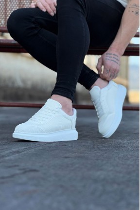 WG019 Beyaz Triko Erkek Casual Ayakkabı WG019 Beyaz Triko Erkek Casual Ayakkabı