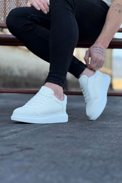 WG019 Beyaz Triko Erkek Casual Ayakkabı WG019 Beyaz Triko Erkek Casual Ayakkabı