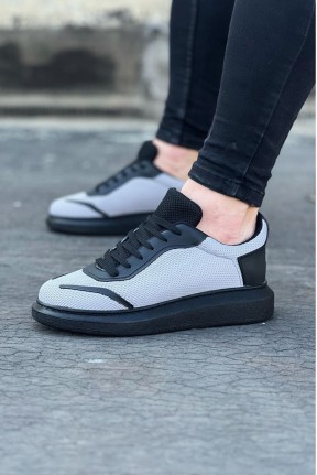 WG019 Gri Siyah Triko Erkek Casual Ayakkabı WG019 Gri Siyah Triko Erkek Casual Ayakkabı
