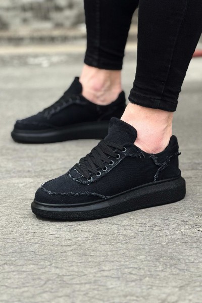 WG018 Kömür Kot Kumaş Erkek Casual Ayakkabı WG018 Kömür Kot Kumaş Erkek Casual Ayakkabı