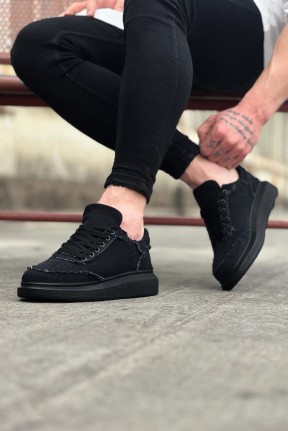 WG018 Kömür Kot Kumaş Erkek Casual Ayakkabı WG018 Kömür Kot Kumaş Erkek Casual Ayakkabı
