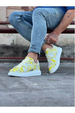 WG501 Sarı Cok Boyalı Erkek Casual Ayakkabı WG501 Sarı Cok Boyalı Erkek Casual Ayakkabı