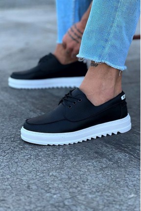 WG506 Siyah Erkek Saraclı Casual Ayakkabı WG506 Siyah Erkek Saraclı Casual Ayakkabı