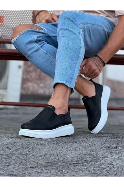 WG049 Siyah Düz Casual Erkek Ayakkabı WG049 Siyah Düz Casual Erkek Ayakkabı