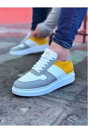 WG011 Beyaz Sarı Erkek Casual Ayakkabı WG011 Beyaz Sarı Erkek Casual Ayakkabı