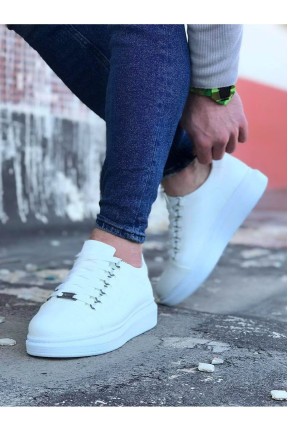 WG08 Beyaz Düz Erkek Casual Ayakkabı WG08 Beyaz Düz Erkek Casual Ayakkabı