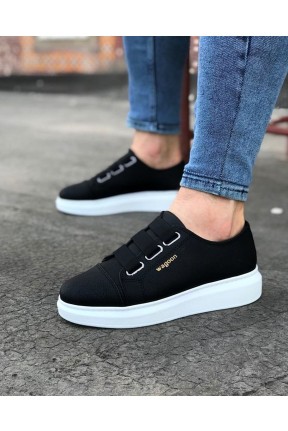 WG026 Siyah Kalın Taban Casual Erkek Ayakkabı WG026 Siyah Kalın Taban Casual Erkek Ayakkabı