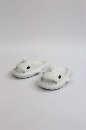 WG500 Köpekbalığı Beyaz Unisex Tam Ortopedik Terlik Shark Slides Cocuk WG500 Köpekbalığı Beyaz Unisex Tam Ortopedik Terlik Shark Slides Cocuk