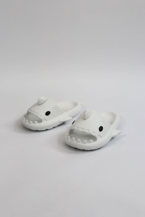 WG500 Köpekbalığı Beyaz Unisex Tam Ortopedik Terlik Shark Slides Cocuk WG500 Köpekbalığı Beyaz Unisex Tam Ortopedik Terlik Shark Slides Cocuk