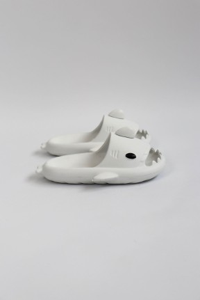 WG500 Köpekbalığı Beyaz Unisex Tam Ortopedik Terlik Shark Slides Cocuk WG500 Köpekbalığı Beyaz Unisex Tam Ortopedik Terlik Shark Slides Cocuk