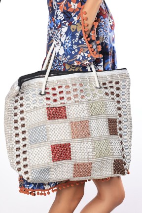 Ajda Renkli Plaj Çantası Ajda Renkli Plaj Çantası