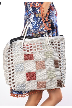 Ajda Renkli Plaj Çantası Ajda Renkli Plaj Çantası