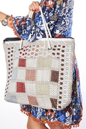 Ajda Renkli Plaj Çantası Ajda Renkli Plaj Çantası