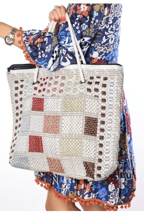 Ajda Renkli Plaj Çantası Ajda Renkli Plaj Çantası