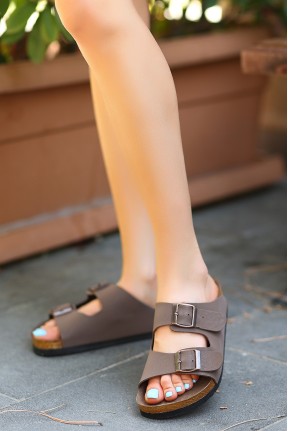 Rıno Kahverengi Nubuk Terlik Rıno Kahverengi Nubuk Terlik