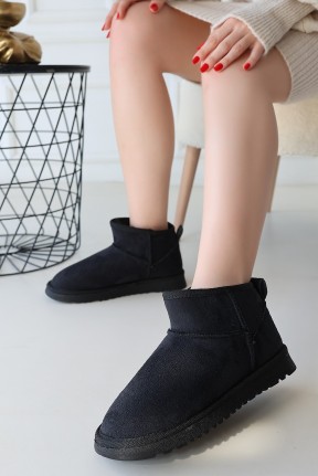 Elsa Siyah Süet Bot Elsa Siyah Süet Bot