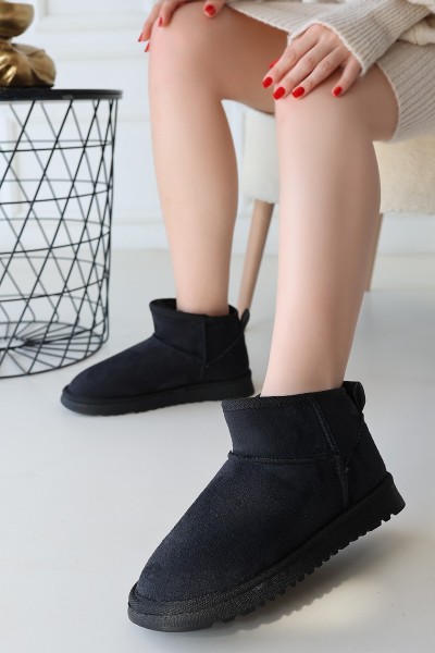 Elsa Siyah Süet Bot Elsa Siyah Süet Bot