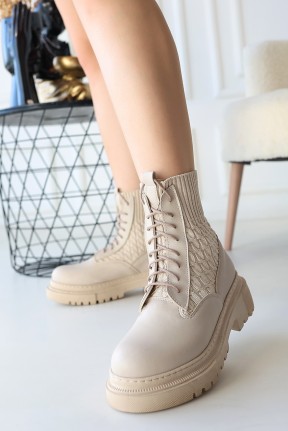 Utag Bej Cilt Bağcıklı Bot Utag Bej Cilt Bağcıklı Bot