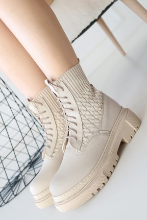 Utag Bej Cilt Bağcıklı Bot Utag Bej Cilt Bağcıklı Bot