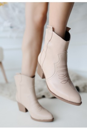 Akver Nude Cilt Topuklu Bot Akver Nude Cilt Topuklu Bot