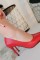 Jilya Kırmızı Cilt Stiletto Ayakkabı Jilya Kırmızı Cilt Stiletto Ayakkabı