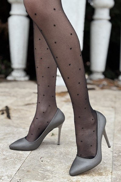 Hillar Platin Saten Stiletto Ayakkabı